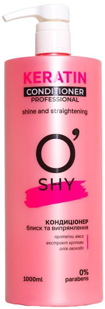 Кондиціонер для волосся O'Shy Keratin Professional блиск та випрямлення 1 л